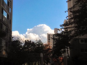 clouds of vaporous air